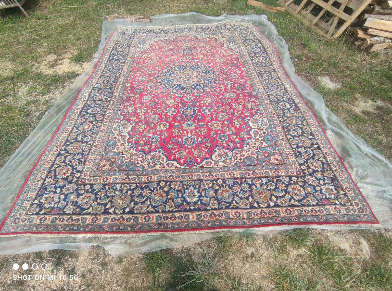 Exceptional vintage Kerman Persian carpet, hand-knotted in wool - 290 x 40.