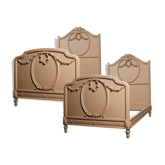 Set of 2 Louis XVI twin beds