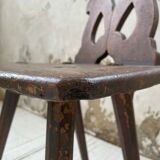 Pair of brutalist Alsatian mountain chairs 19th