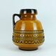 huge 60's VASE jug model 88 35 amber and brown with black abstract pattern