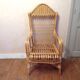 Vintage wicker rattan armchair