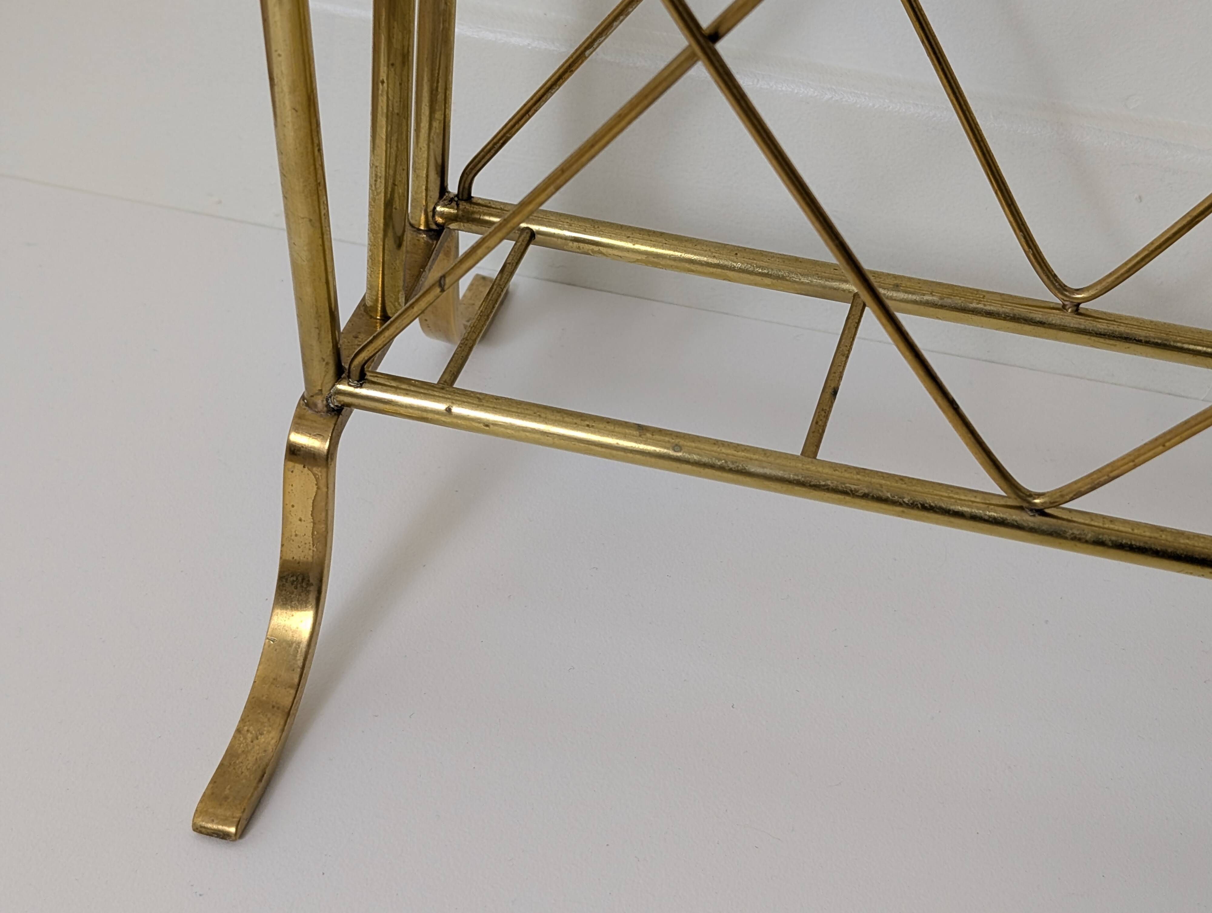 Brass magazine rack