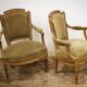 Pair of convertible armchairs Louis XVI.18th century