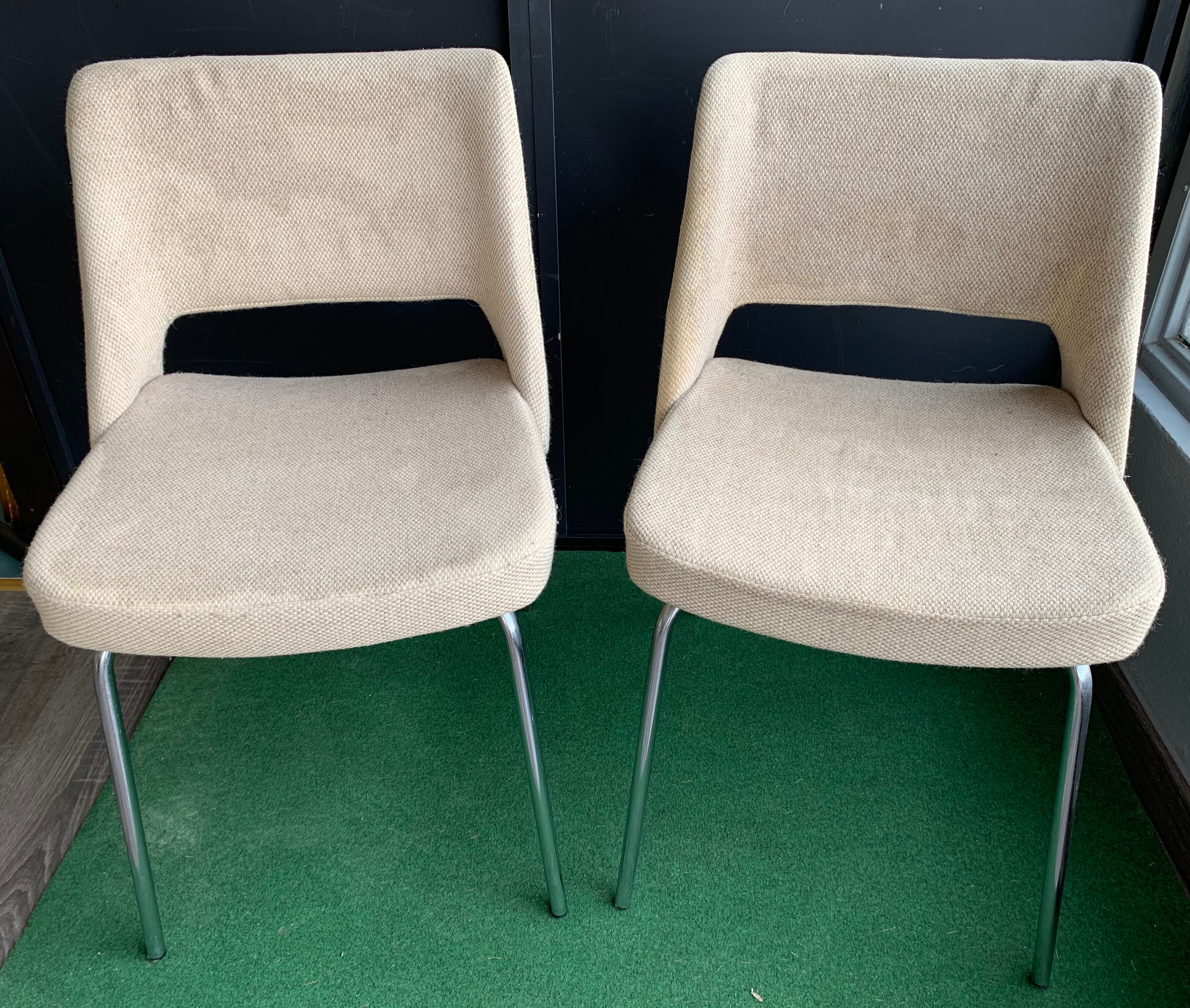 Caviarde armchair hull beige fabric 70s
