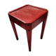 Tabouret bois rouge Luterma