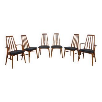 Model Eva Dining Chairs by Niels Koefoed for Koefoed Hornslet, 1960s, Set of 6