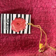 Large vintage pink wool rug
