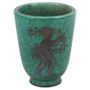 Vase Wilhelm Kage 'argenta' pour Gustavsberg Suède 1950