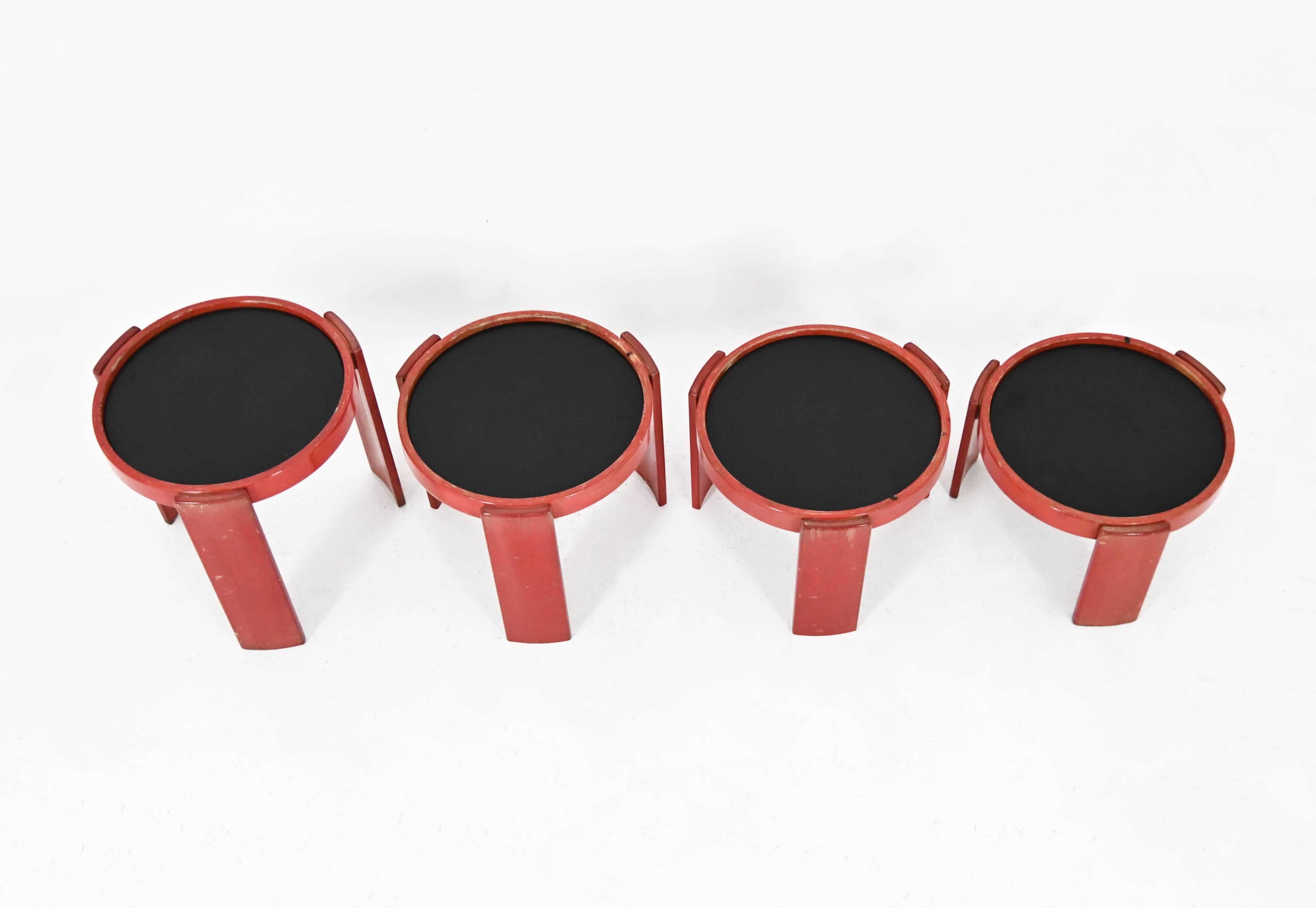 Nest tables model 780 by Gianfranco Frattini for Cassina, 1960s.