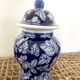 Set of 2 vintage ceramic ginger pots