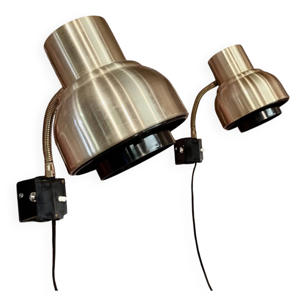 Paire d'appliques modulables design scandinave 1950.