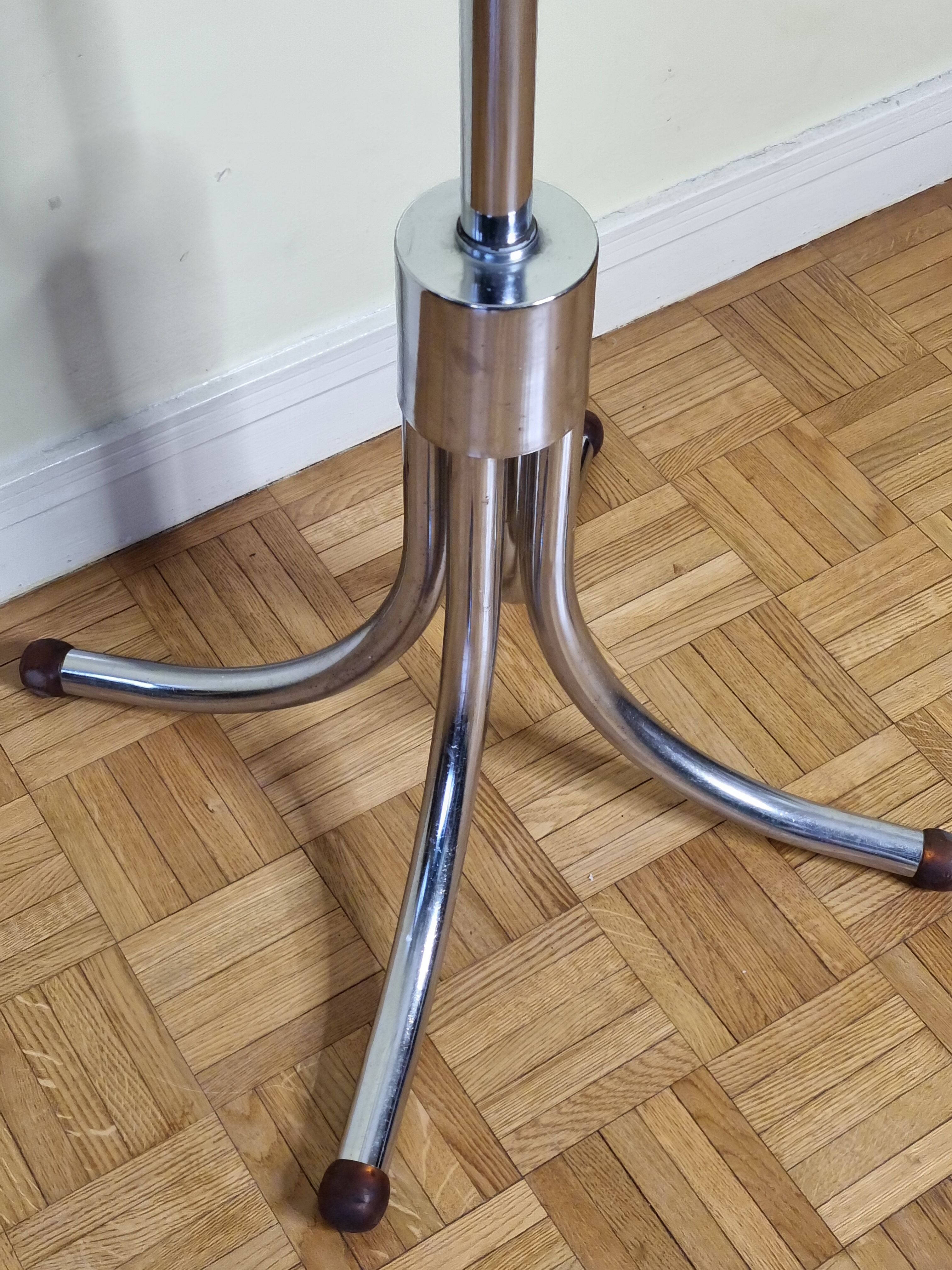 Portemanteau vintage en métal chromé, années 50-60