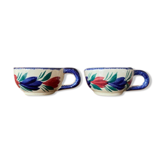 Set of 2 Henriot Quimper Cups