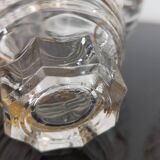6 gobelets en verre transparent liseré doré