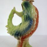 Saint Clément rooster pitcher, barbotine, 1950s