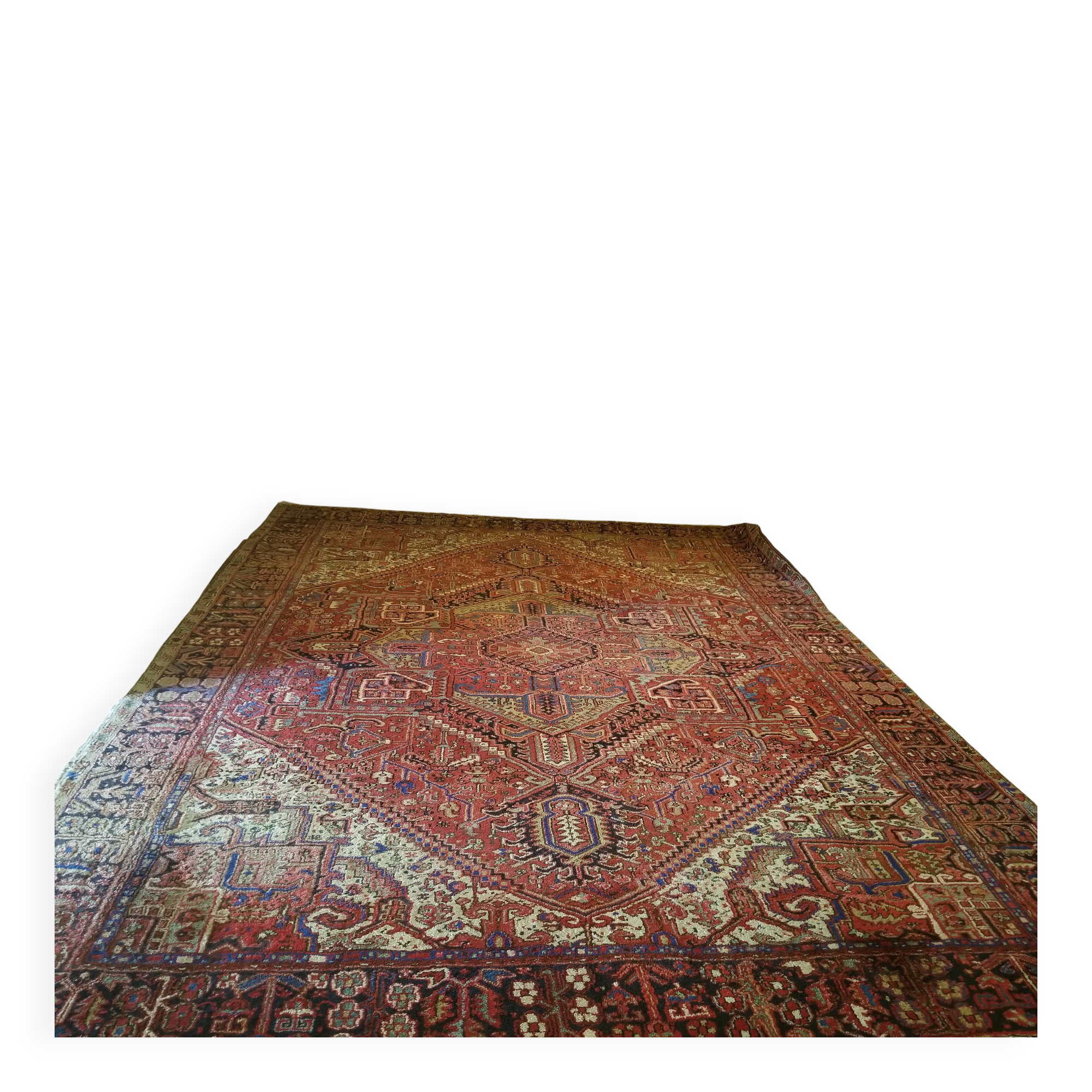 Heriz hand-knotted carpet from Iran, 3m X 4m