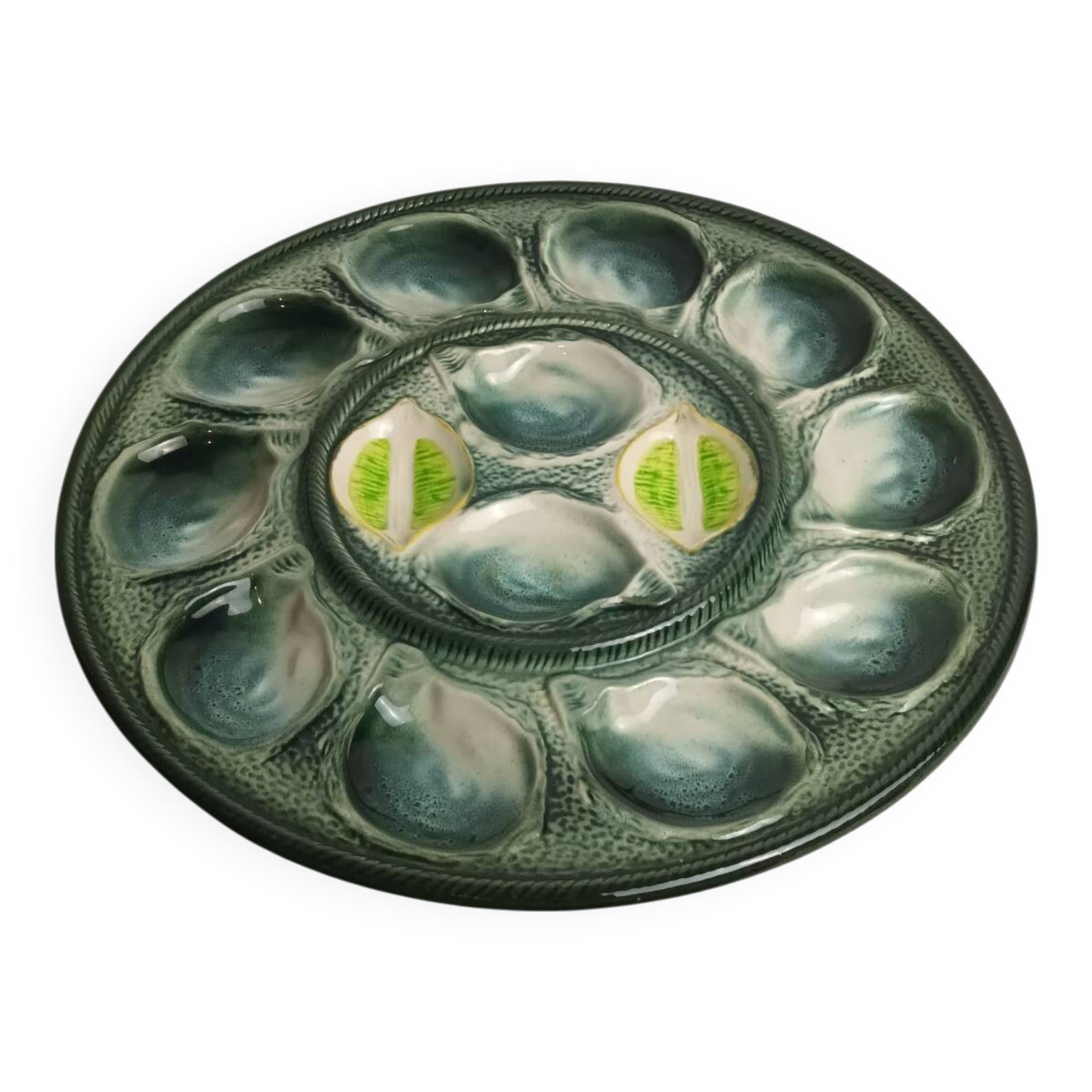 Vintage St Clément ceramic oyster dish