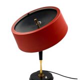 Oscar Torlasco, Mid-Century red table lamp, Lumi, Italy 1954