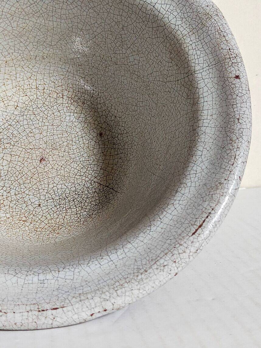 19th century enamelled earthenware salad bowl