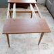 Table avec deux allonges et ses 6 chaises scandinave en teck des années 1970