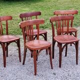 Set of 5 Stella bistro chairs from the 50s