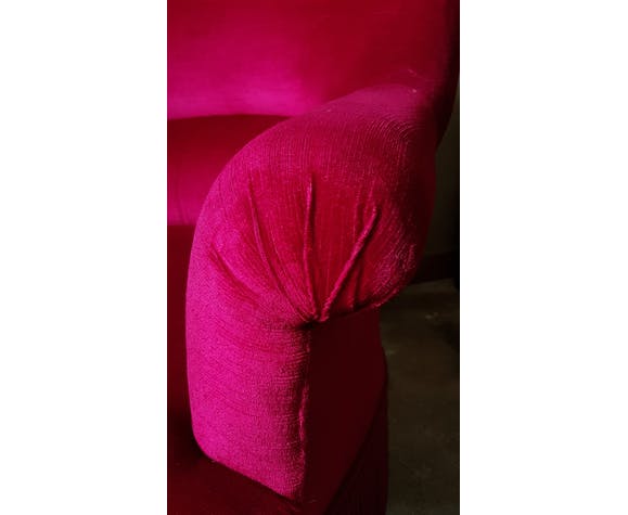 Red velvet armchair