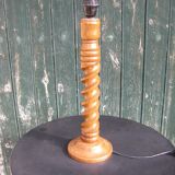 Vintage wooden twist lamp foot