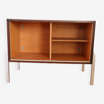 Storage unit with 2 niches in metal and wood