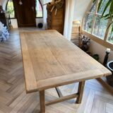 Solid wood farmhouse table with 2 extensions