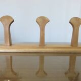 “stella” wall coat rack in solid beech from the 70s