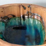 Empty pocket or ring in ceramic enamelled tachist la Colombe, 1970