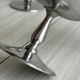 Set of 6 vintage stainless steel dessert bowls on feet