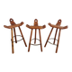 Set of 3 Spanish bar stools