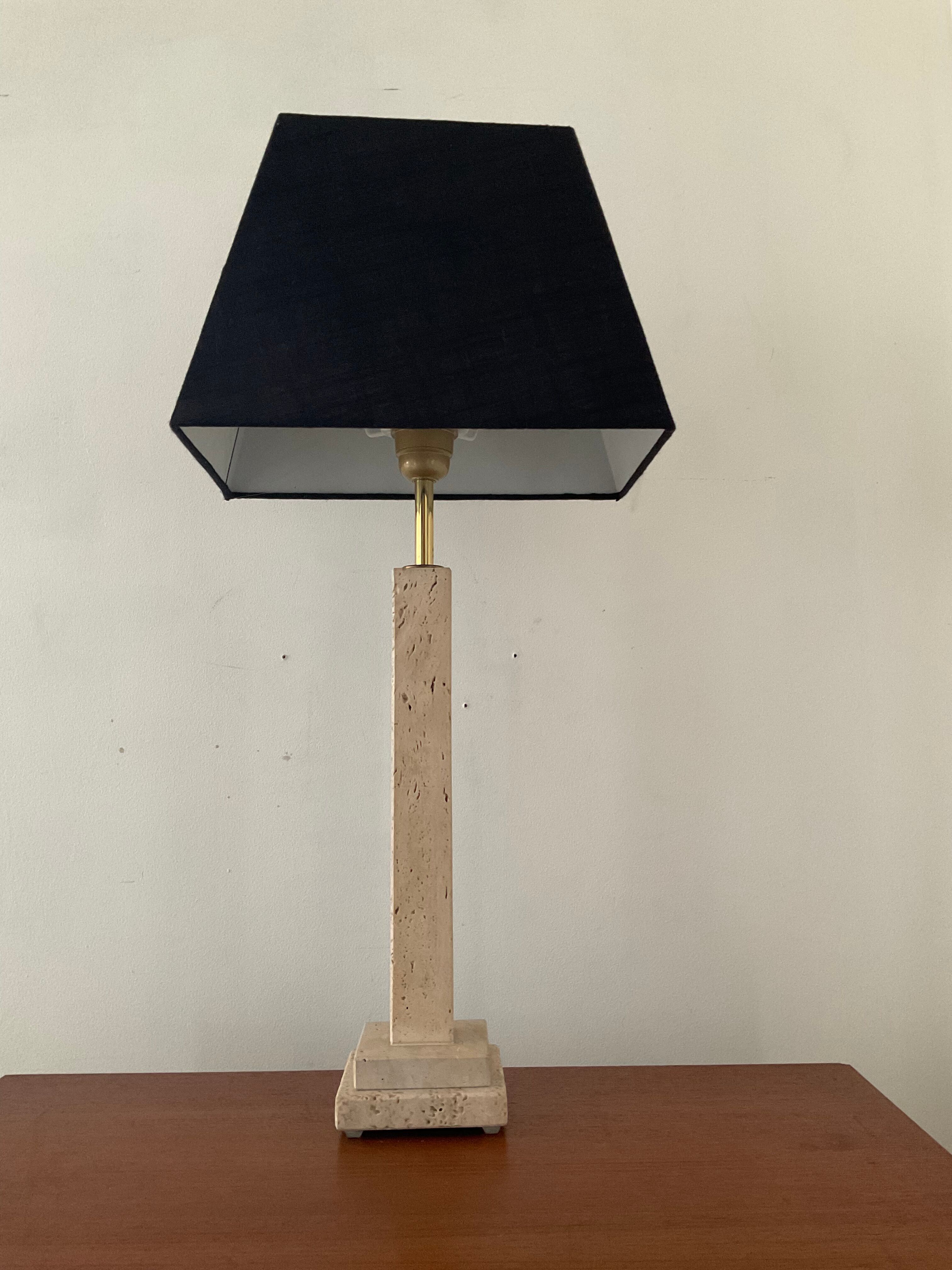 Vintage travertine lamp from the 70s