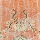 4x7 Peach & Beige Oriental Turkish Vintage Rug, 134x220Cm