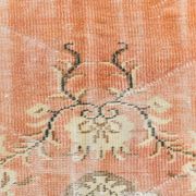 4x7 Peach & Beige Oriental Turkish Vintage Rug, 134x220Cm
