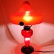 Champignon art-nouveau lamp signed schneider charles - foot and lampshade in glass paste