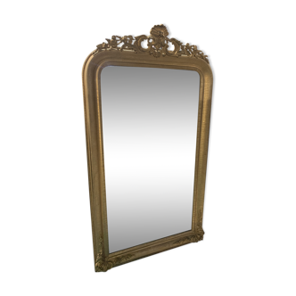 Golden Louis XV Mirror with Gold Leaf 87x160cm