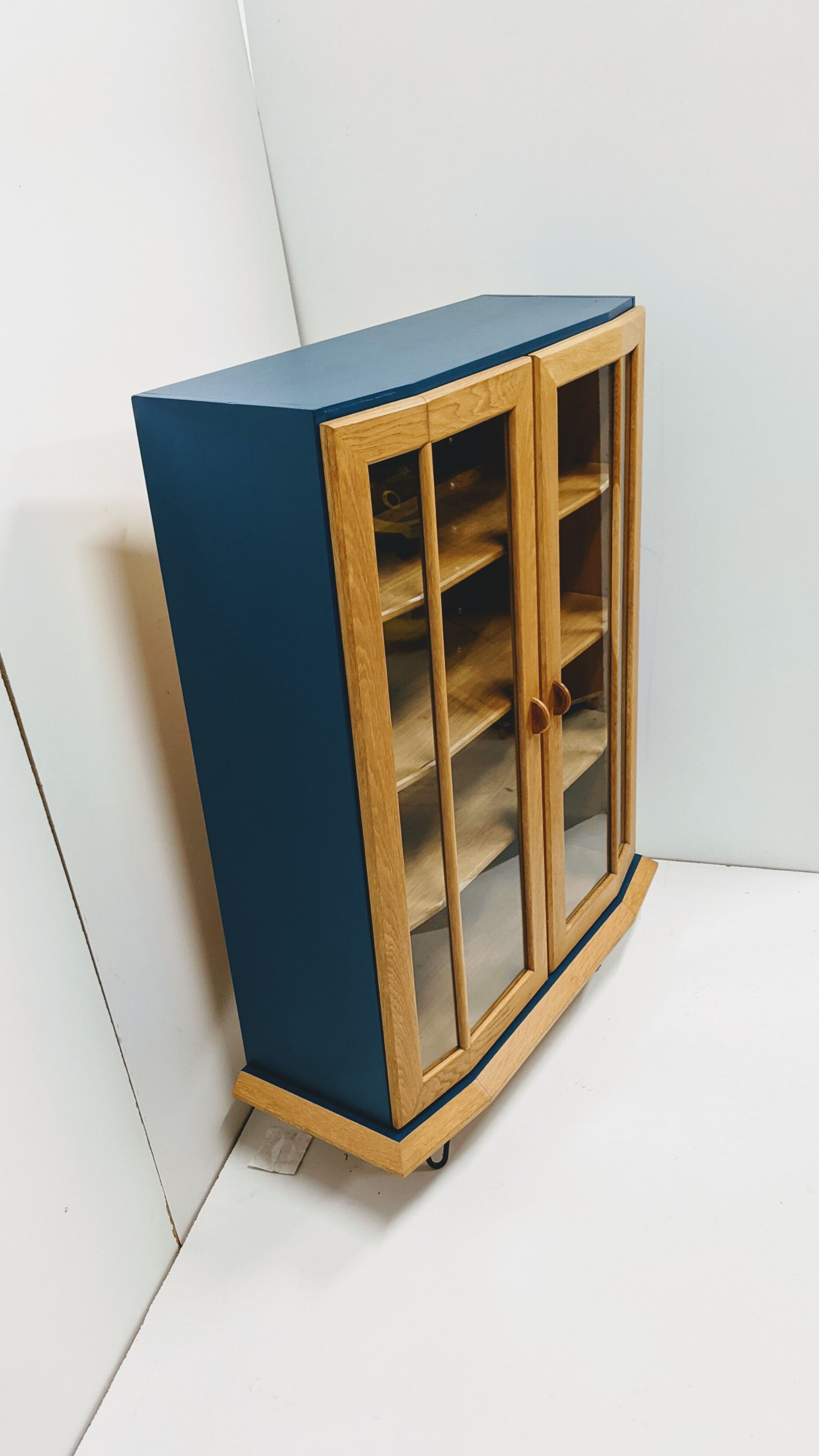Wooden sideboard / Vintage storage cabinet / showcase / shelf / pin legs