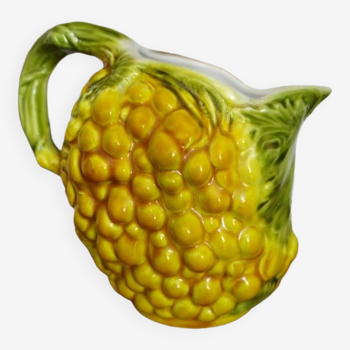 Grape motif slip pitcher