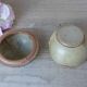 Vintage Japanese pottery owl sugar bowl 1970, zoomorphic owl sugar box