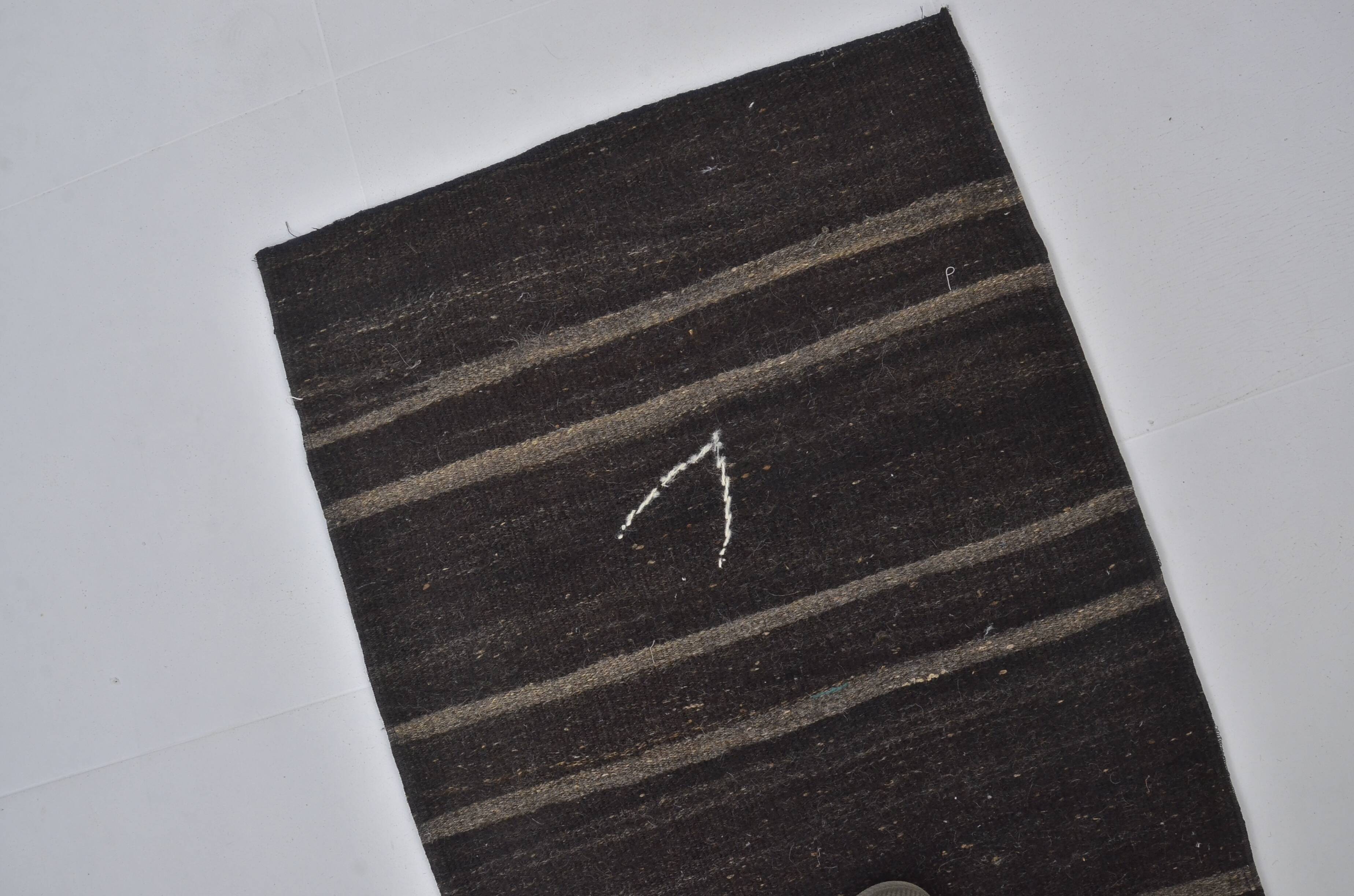 Goat Hair Neutral Kilim Runner sku3819