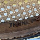 Old armchair Thonet canned wood