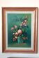 Grand tableau huile sur toile vase avec fleurs signé
