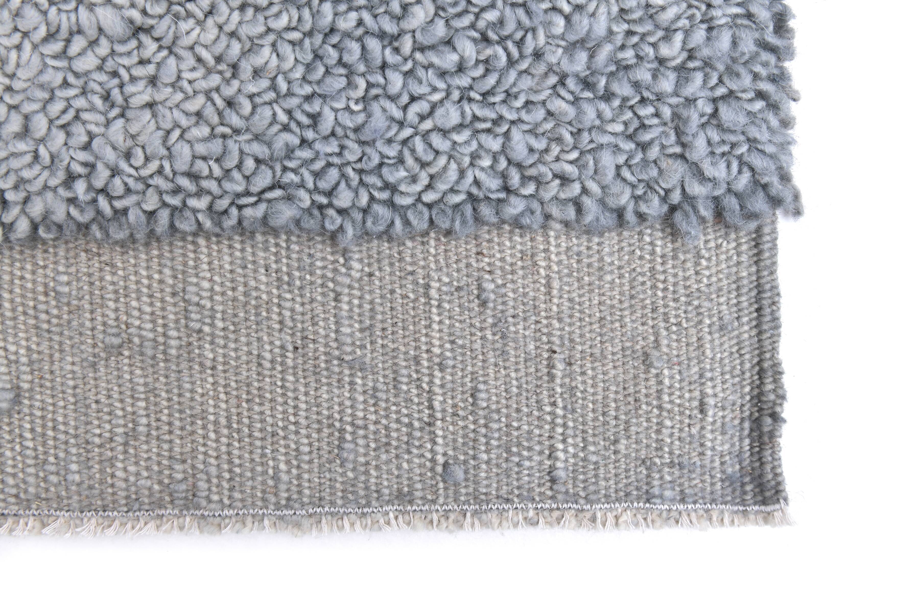 4x7 Blue & Gray Moroccan Area Rug 133x226Cm SK 240769