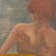 Huile sur toile femme de dos