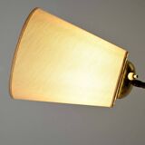 Lampadaire à trois bras en teck et laiton, Scandinavie, années 1940-1950