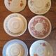 Set of 6 saucers small antique biscuit bread plates Limoges Villeroy and Bich Gilbert