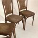 Suite de 5 chaises vintage J.J Khon en chêne