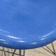 Turquoise blue DSR Eiffel fiberglass chair Eames Herman Miller vintage